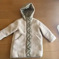 ZARA kidsボア素材 フード付きコート 8a