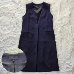 近年モデル✨セオリー ロングジレ アドミラルクレープ ダブル 黒 セオリー ロングジレ アドミラルクレープ ダブル 黒 2 近年モデル