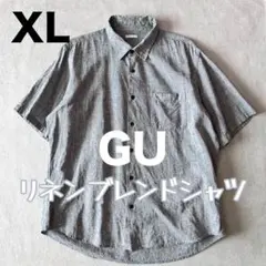 GU ジーユー リネンブレンドシャツ (半袖)