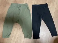 UNIQLO エアリズムパンツ80〜100cm 黒レギンス105cm 2点セット