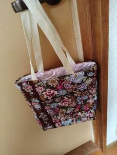 ハンドメイド トートバッグ 花柄