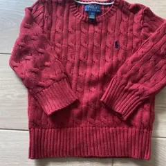 Polo Ralph Lauren ケーブルニットセーター サイズ3 レッド