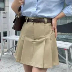 Dazy プリーツスカート ベージュ S