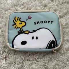 スヌーピー 万能マルチポーチ 水色　ゼクシィ