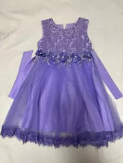 紫のフォーマルドレス