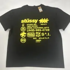 Stussy ワークロゴ Tシャツ 黒 Lビッグロゴ 人気デザイン - メルカリ