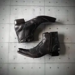 whoop-de-doo side zip leather boots y2kのサムネイル