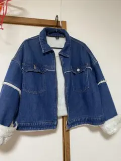 SHEIN 0XL デニムジャケット フリース袖