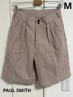 未着用 PAUL SMITH ハーフパンツ ジップフライ ストライプ柄 Mのサムネイル