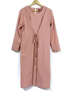 タグ付き新品　ナノユニバース　フリーサイズ　編み上げロングワンピース　フォーマル