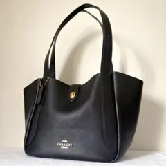 美品 現行 コーチ トートバッグ テオ トート 本革 黒 A4収納可 大容量 