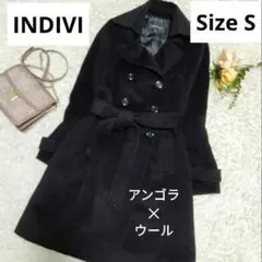 美品 INDIVI インディヴィ コート アンゴラ 65 Aライン ブラック M 美品 INDIVI インディヴィ コート アンゴラ 65 Aライン ブラック M