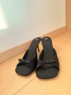 ZARA ブラックミュール 39