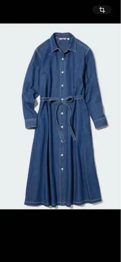 ユニクロ　デニムAラインシャツワンピース