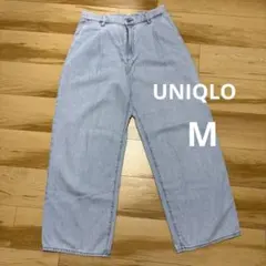 ユニクロ ドレープデニムタックパンツ M