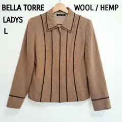 BELLA TORRE ウール ヘンプ ジャケットLADYS L 美品
