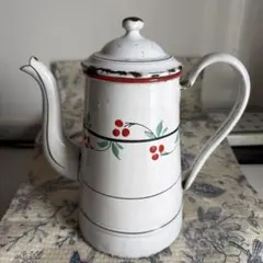フランスアンティーク♡エトワール社 ハンドペイントローズ柄 コーヒー