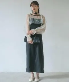 VANNIEU パールストラップレイヤードキャミドレス/マルチWAY