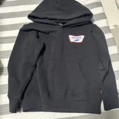 Vans オフ・ザ・ウォール キッズパーカー黒 110