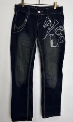 希少 大きいサイズ デシグアル サルエルデニムパンツ パッチ刺繍ダメージ加工32 送料無料 新作 春新作 サルエルパンツ デニムパンツ コクーン