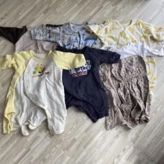 ベビー新生児 ロンパース前開 秋冬服 まとめ売り 60ー70