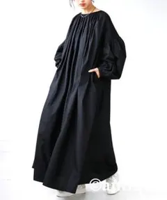 antiqua patterntorso 現行 2way ボリューム袖ワンピース