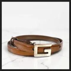 GUCCI ベルト ゴールドバックル スネークスキン調 - メルカリ
