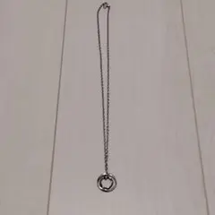 二重リングシルバーネックレス