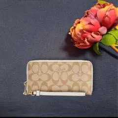 コーチCOACH 長財布 ロング ジップ アラウンド ウォレット シグネチャー