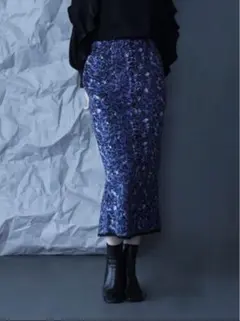 ヤマダヤ Aga ジャガードタイトスカート ニットロングスカート 新品