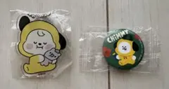 BT21 CHIMMY アクリルキーホルダー 缶バッジ 2点セット