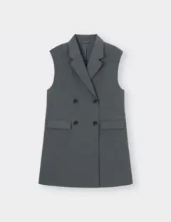 【匿名配送】新品 gu オーバーサイズダブルブレスト ベスト ダークグレイ