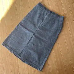 earth music &ecology グレー タイトスカート ゴムウエスト