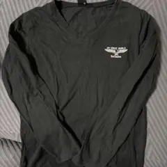 RAD CUSTOM ブラック Vネック 長袖カットソー