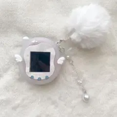 たまごっちユニ　シリコンケース　カバー　エンジェル　天使　ホワイト　チャーム付き