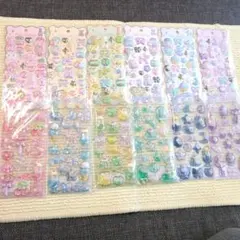 【即日発送】12枚セット／クリアジェムシール6種＆パフィーバルーン6種