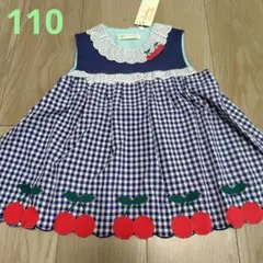 新品・ベイビーチアー　さくらんぼ　チュニック（青）　110