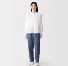 星新品未使用　無印良品ジーンズ　婦人洗いざらしデニムイージーテーパードパンツ☆のサムネイル