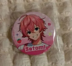 すとぷり　いちごマイクラ缶バッチ　さとみくん