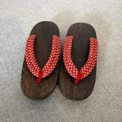 우드 그레인 클로그, 빨간색 조리개, 19cm