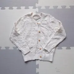 wonny ribbon cardigan cream 2-4y