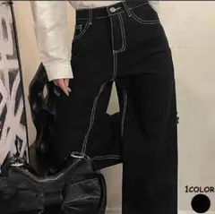 me jane デニムストレートパンツ