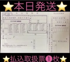 【払込票】 ENTAME36℃vol.06 一ノ瀬瑠菜南みゆか鈴木優香 【1枚】
