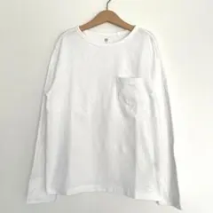 【ユニクロ】ロンT 長袖カットソー 胸ポケット付き コットン 綿 140cm