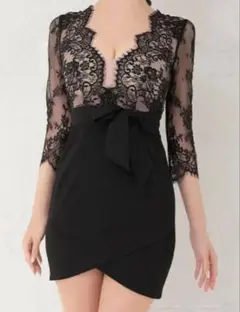 GLAMOROUS ブラックナイトドレス S/M