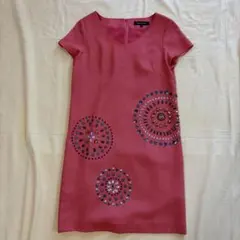 QUEENS COURT オレンジ色半袖ワンピース サイズ1