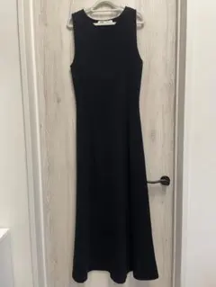 ZARA ブラック ノースリーブ ロングワンピース