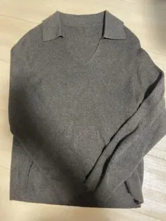 UNIQLO ブラウン Vネック ニット セーター 長袖