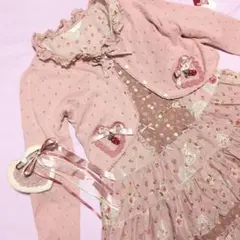 PINK HOUSE 苺モチーフ ハート カーディガン ボレロ 青木美沙子