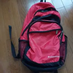 CONVERSE メッシュバックパック 赤黒